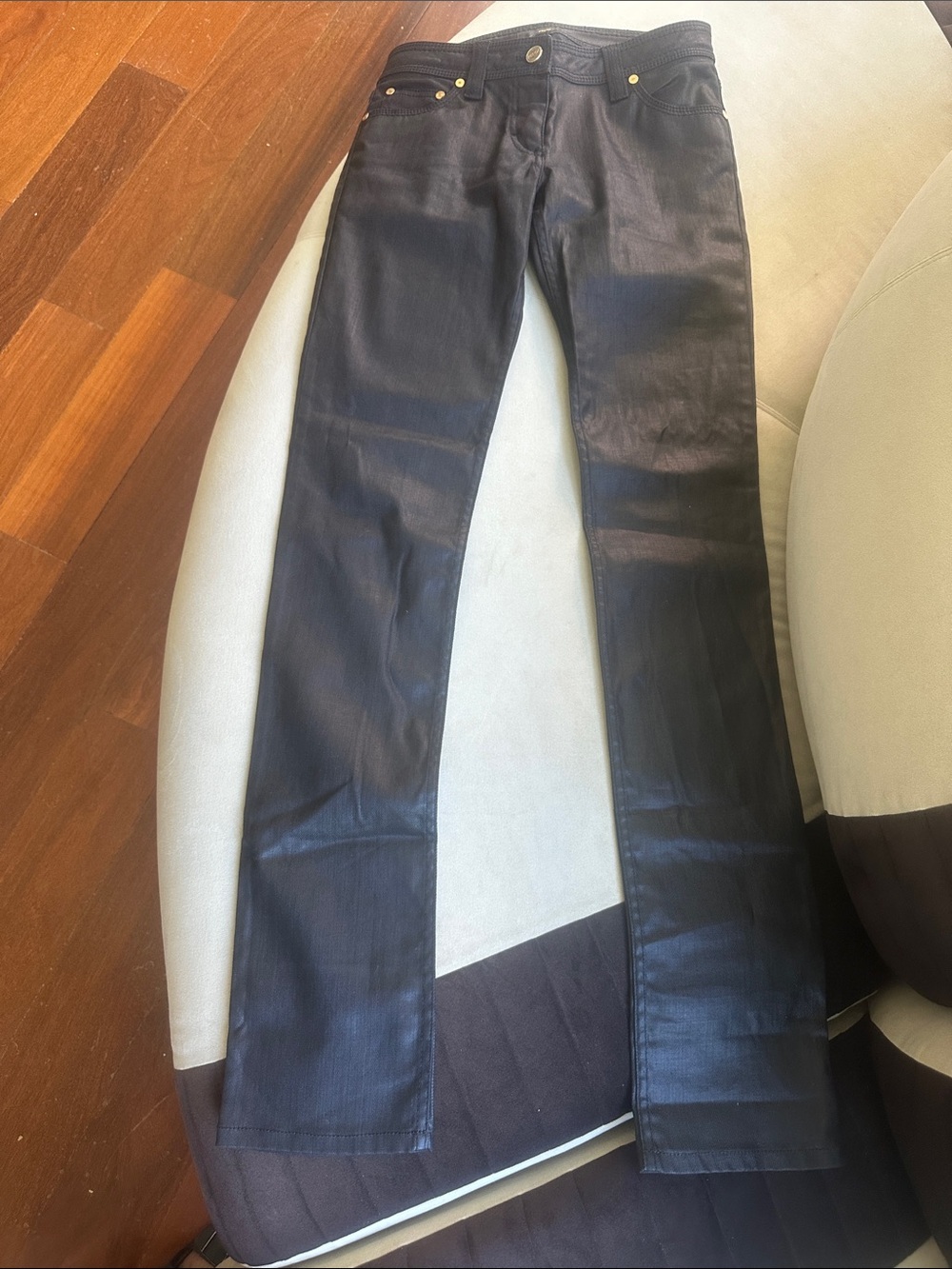 Fendi Black Coated Skinny Jeans